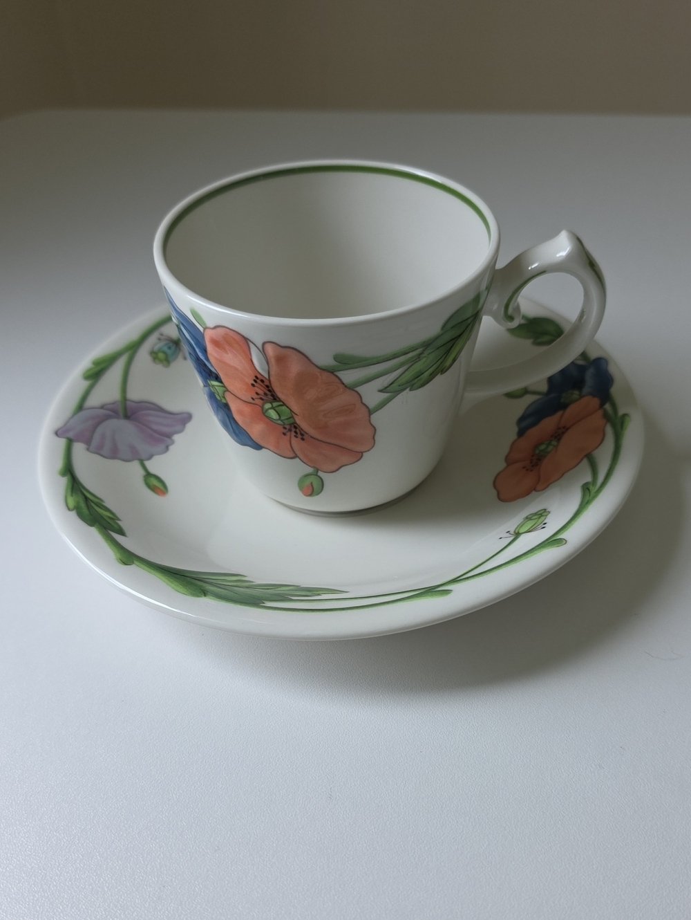 Villeroy & Boch Amapola Flat Cup and Saucer Set